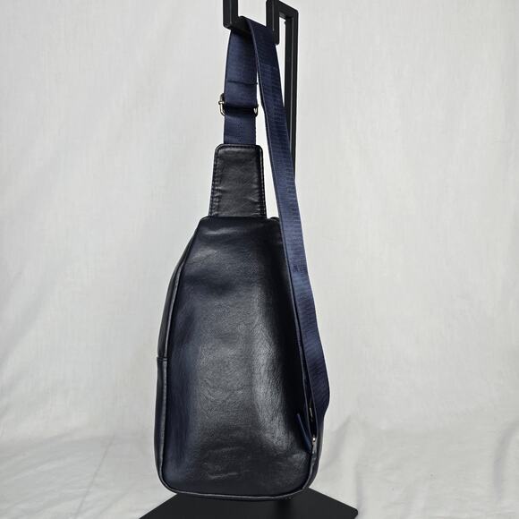 Tommy Hilfiger Sling Bag Blue Faux Leather - Picture 2 of 16